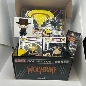 NIB Funko Marvel Wolverine Collector Box with Black and Yellow Accents